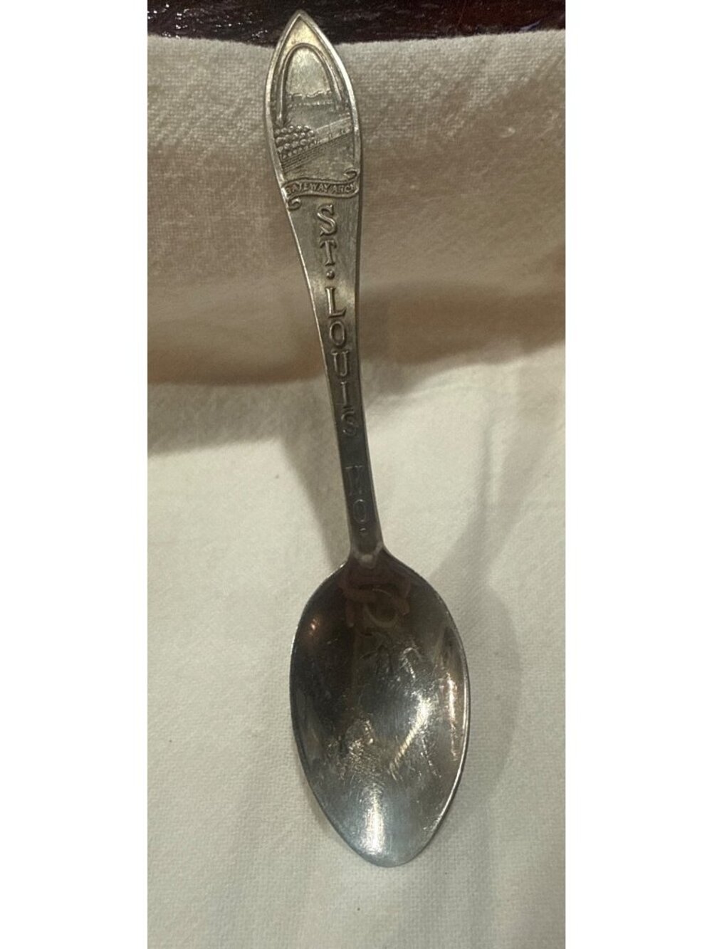 Vintage St. Louis MO Gateway Arch Souvenir Spoon Silver-Plated Bell Trading Post